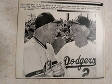 1991 AP Laserphoto of Sparky Anderson & Tommy Lasorda Meeting of The Minds With