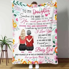 Family Love Daughter Gift Heartwarming Fleece Throw Cherished Memory Blanket