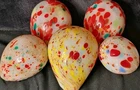 Murano Glass Blown Glass Easter Eggs ~ Set Of 5 ~ Vintage ~ Multicolor