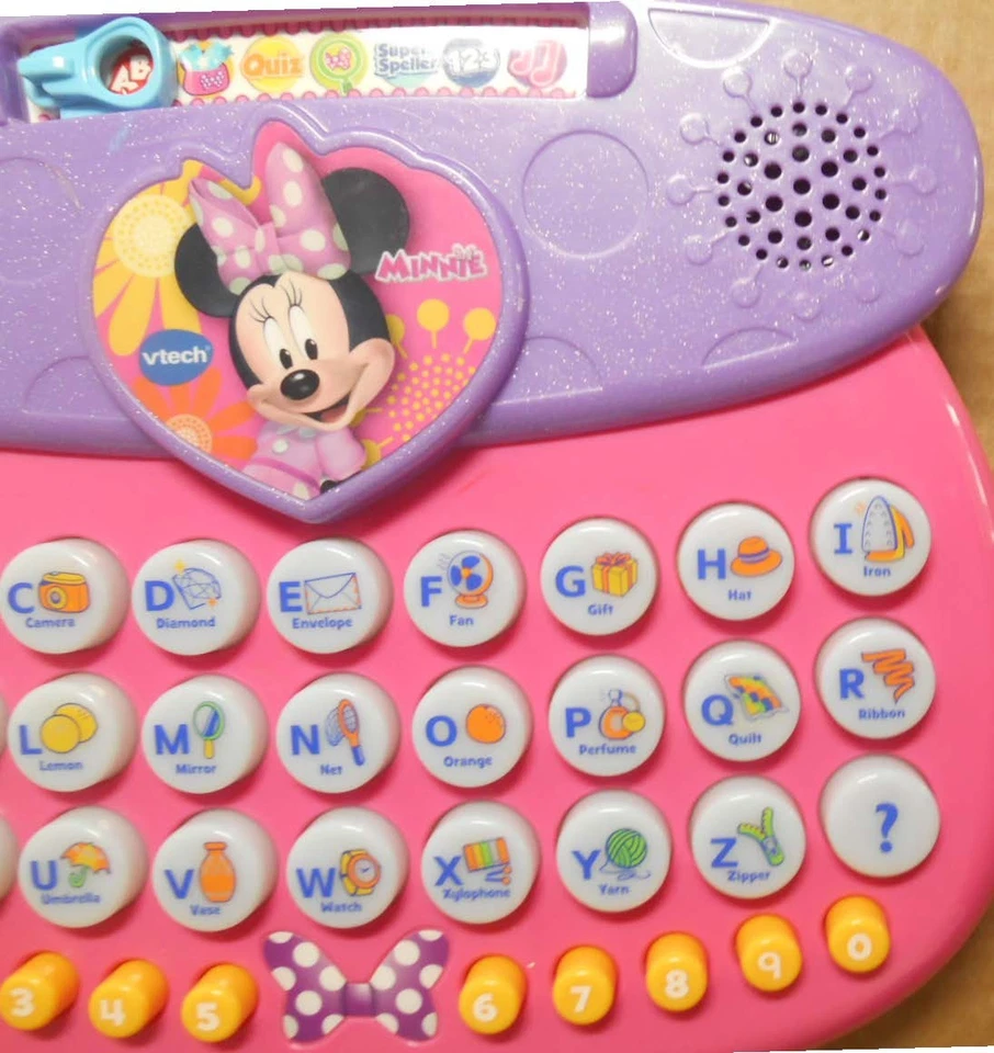 Vtech Disney Minnie Mouse ABC Fashion Purse Tested & Works O30 - Image 3 of 4