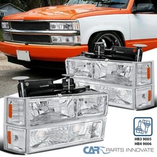 Fits 94-98 Chevy C10 C/K 1500 2500 Tahoe Suburban Headlights+Corner+Bumper Lamps