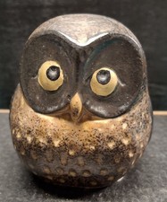 1970s Vintage Ceramic Owl 3 1/2" Tall