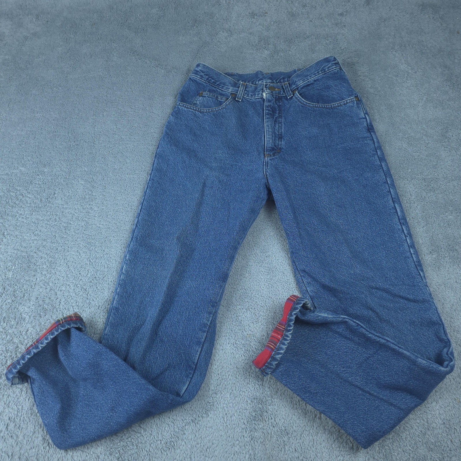 Vintage L.L.Bean Jeans Mens 34x34 Blue Medium Wash Straight Lined Denim USA 90s