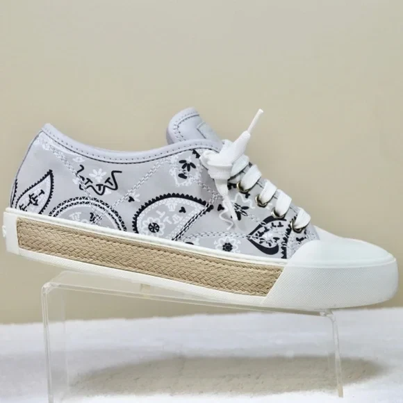 Tênis Tod's Feminino Floral Couro Cinza Paisley Tamanho UE 35.5 - Imagem 3 de 4