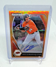 2021 Panini Prizm Draft Picks Christian Encarnacion-Strand RC AUTO Orange 14/20