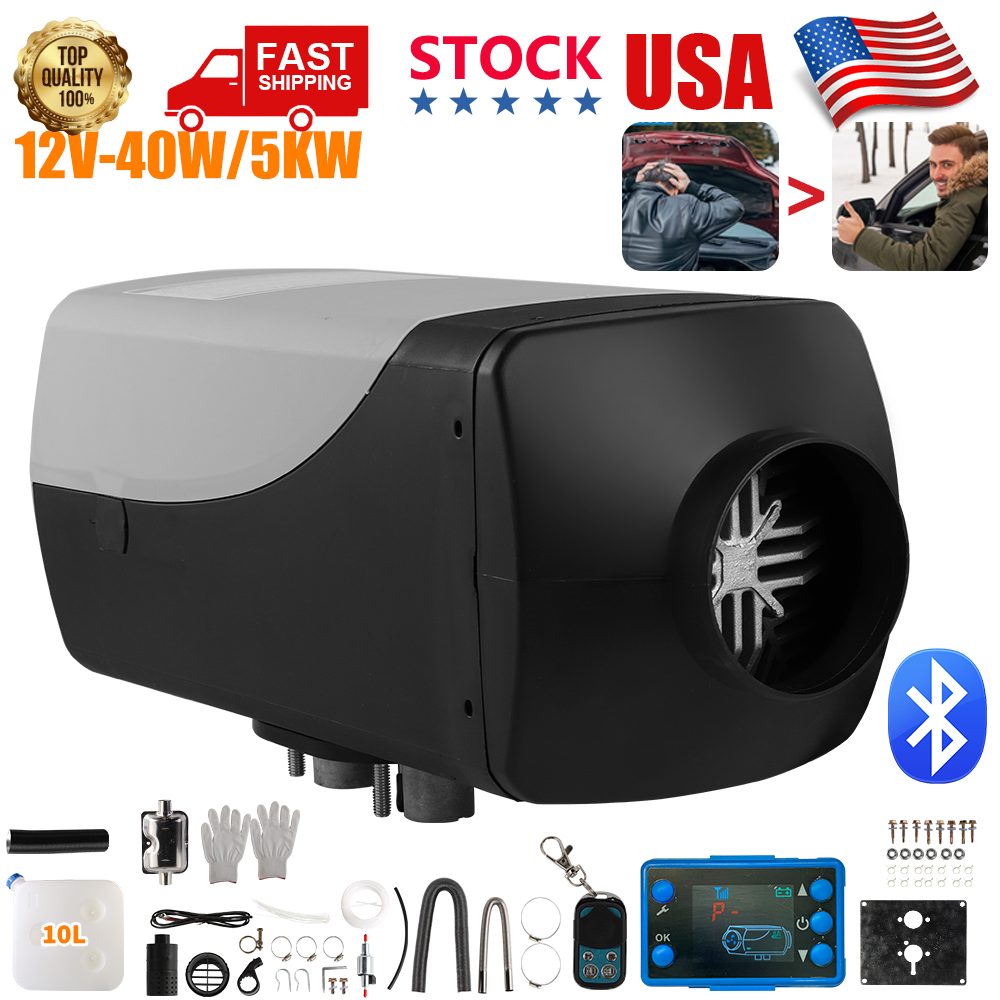 2KW/5KW 12V Diesel Air Heater LCD Thermostat Quiet For Trucks Boat Car Trailer