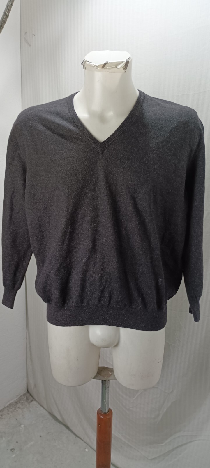 articolo e757 maglione uomo yves saint laurent taglia L lana 100% grigio scuro 