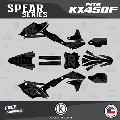 Graphics Kit for Kawasaki KX450F (2016-2018) KX 450F Spear Series - Grey