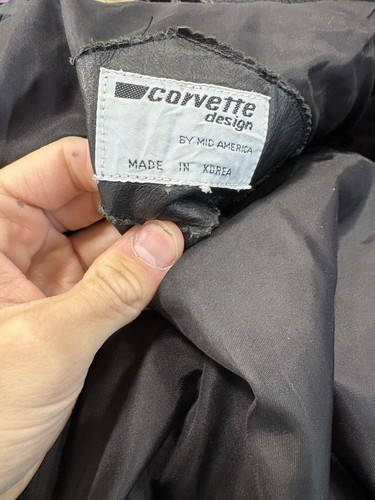 Corvette Designs Official Leather Racing Jacket Size Small See Measurement’s - Picture 7 of 8