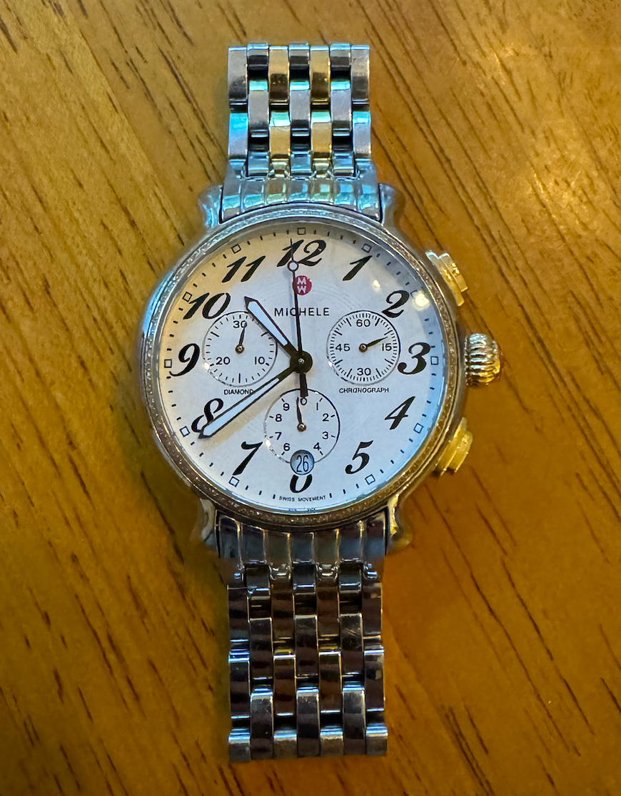 MICHELE WATCH WITH UNIQUE ROUND FACE