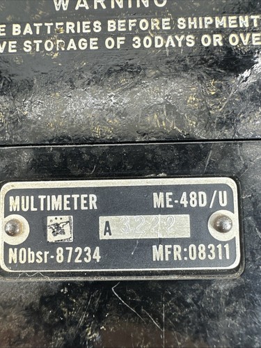 Navy Bureau AN/PSM-40 Multimeter Me-48d/u Bakelite - Picture 13 of 16