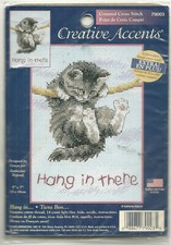 Hang In There Kitten Cat Counted Cross Stitch Kit Dimensions 79003 NIP