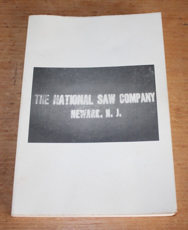 The National Saw Company Newark New Jersey Reprint of 1895 Price Catalog Book