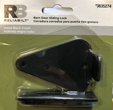 Barn Door Lock Hardware Black Steel Sliding Privacy Latch for Closet Wood Gates