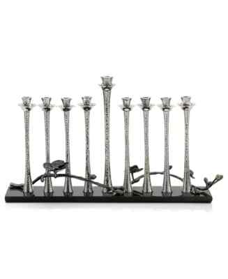 Michael Aram H1115  Black Orchid  Menorah 10x9.5x1 in