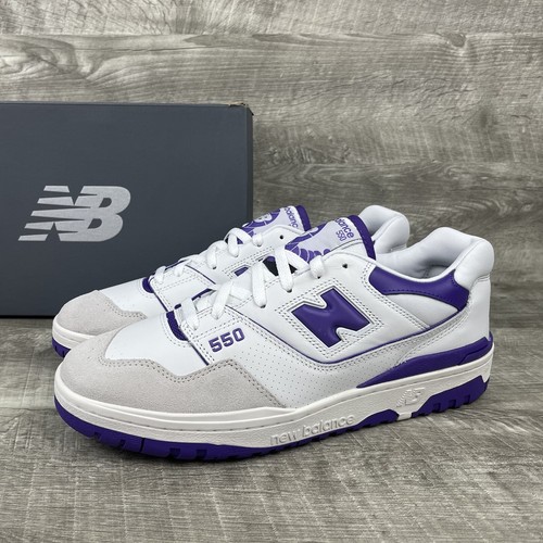 New Balance 550 White Purple Mens Size 