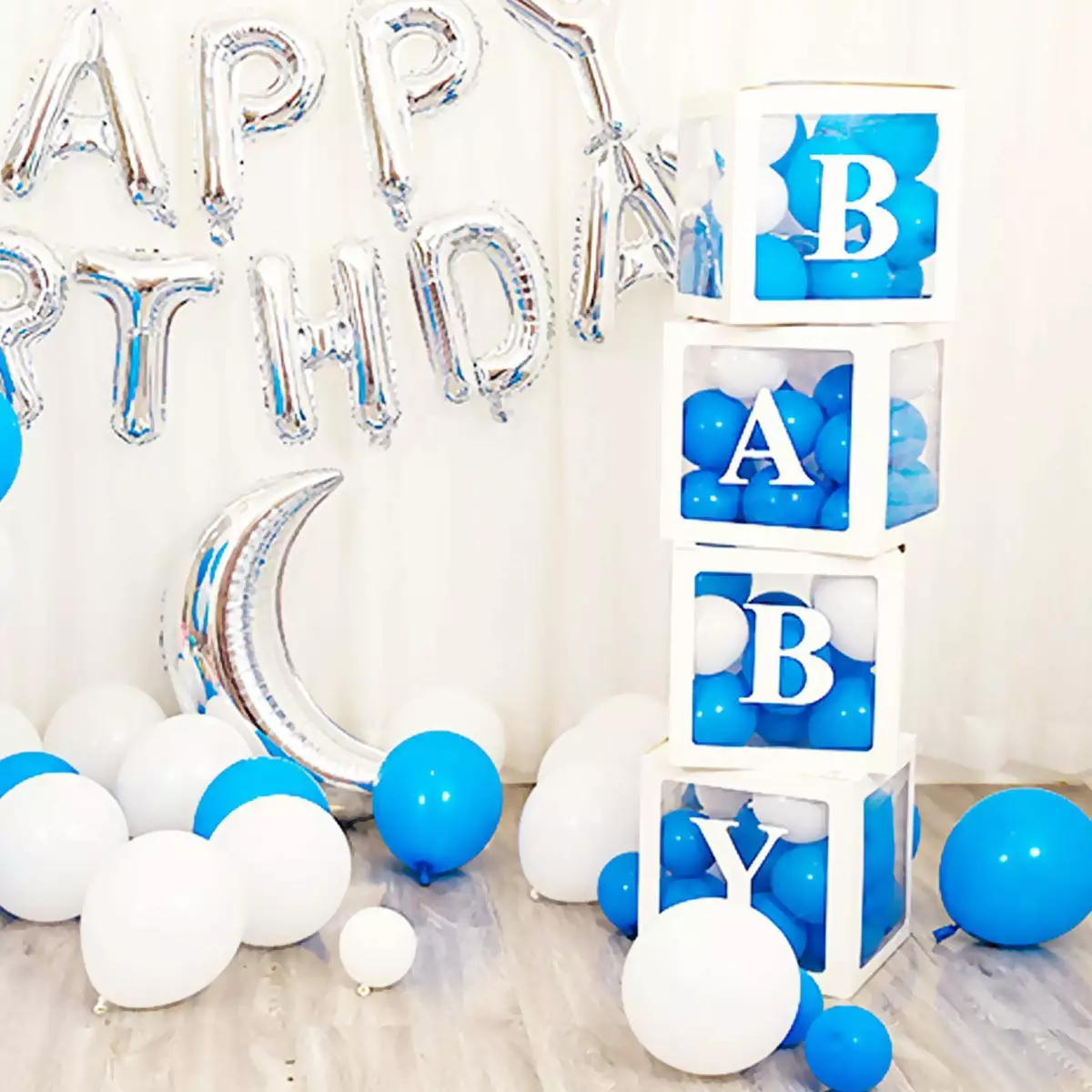  1st Birthday Ballon Boxes, 'ONE' Boxes for Baby Boy