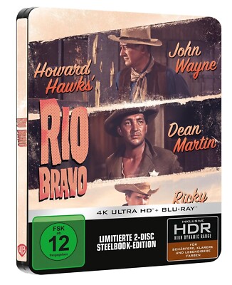 RIO BRAVO - 4K UHD + BLU-RAY STEELBOOK - NEU + OVP - JOHN WAYNE - DEAN MARTIN