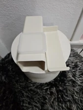 Tupperware Cheese Velveeta Butter Cracker Keeper w/ Tray & Lid 1696 1698 Vintage