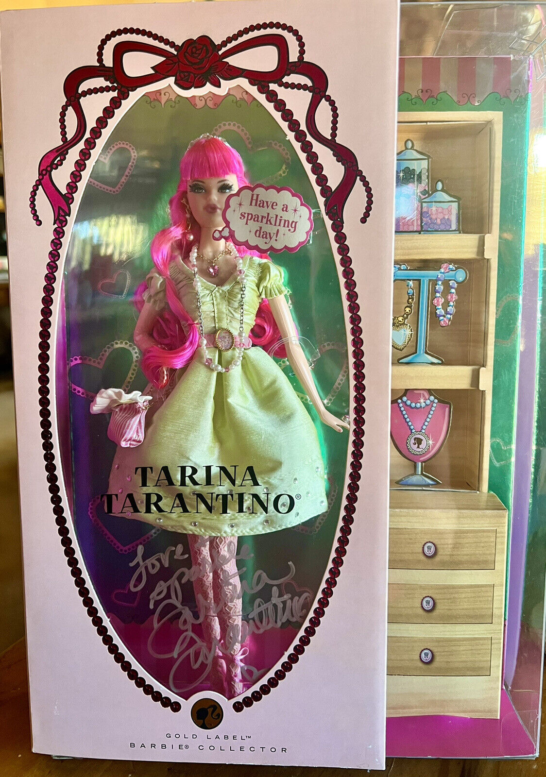 NIB Rare, Tarina Tarantino 2007 Gold Label Barbie Collector *Artist Signed  Box*