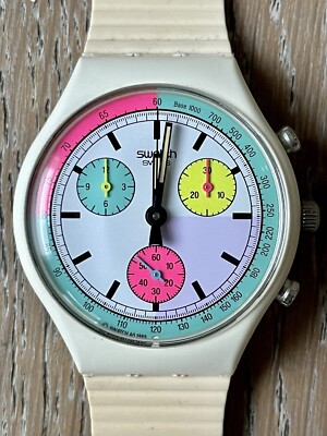 Swatch Chrono SCW100  White Horses  NOS!