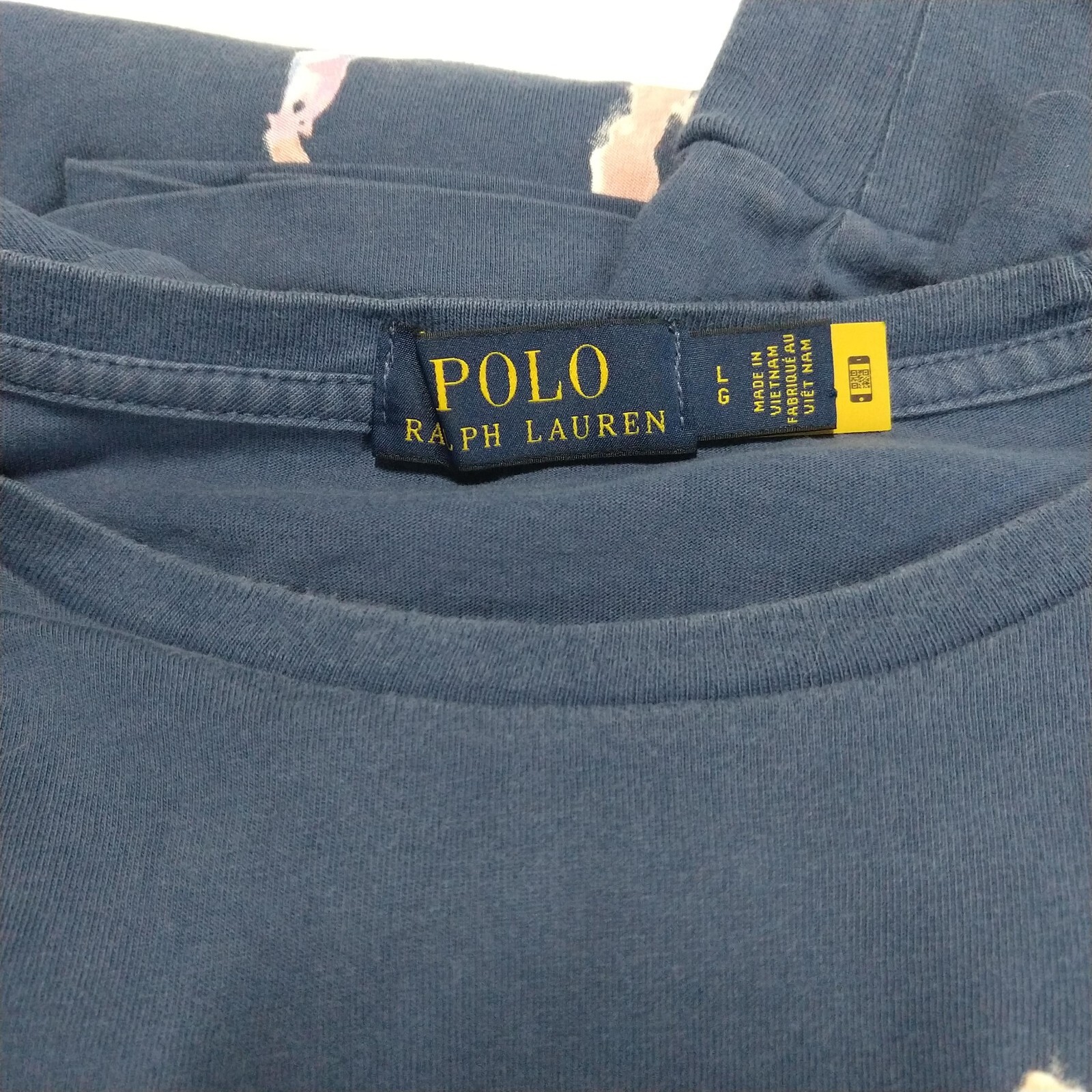 POLO Ralph Lauren Pony dipinto maglietta manica lunga firma sulla manica grafica