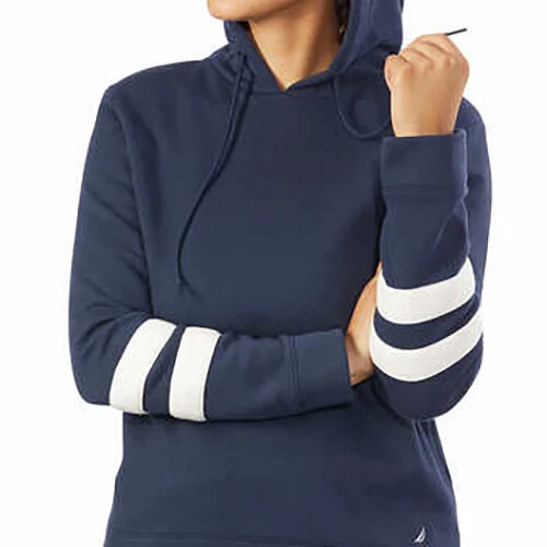 Sudadera con capucha polar para mujer Nautica en azul Foto 2 de 4