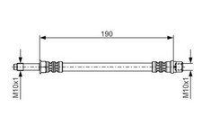 BOSCH 1987476310 Bremsschlauch 190 mm für VW CALIFORNIA T5 CAMPER T6 MULTIVAN