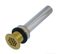 Kingston Brass KB4007 Fauceture Grid Drain without Overflow, Brushed Brass