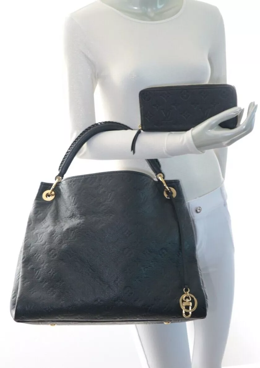 Louis Vuitton Artsy MM Black Monogram Empreinte Leather Bag + Zippy Wallet s l1200
