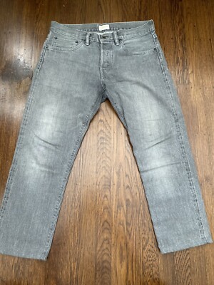 Simon Miller M001 Narrow Kaine Selvedge Denim Jeans USA Made Gray sz 30 Hemmed