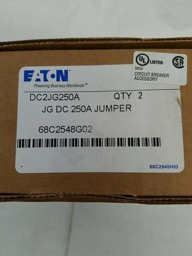 EATON SOLAR DC2JG250A Package of 2 aluminum jumpers. 250. DC2JG250A