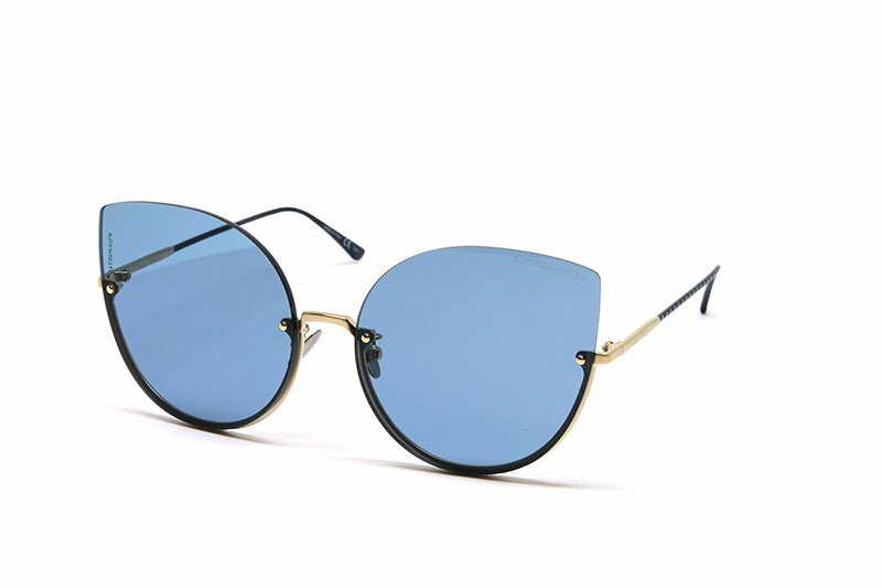 Bottega Veneta BV0204S 003 Dull Gold-Blue Sunglasses Sonnenbrille Gafas Del Sol