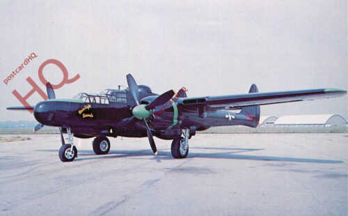 "Postal con foto:;NORTHROP P-61C ""VIUDA NEGRA"" - Imagen 1 de 2