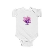 Purple Coral Infant Fine Jersey Short Sleeve Bodysuit