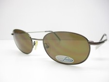 Unisex Vintage Sunglasses Sun Foils 2003 Brown 52 Metal Oval Retro NOS