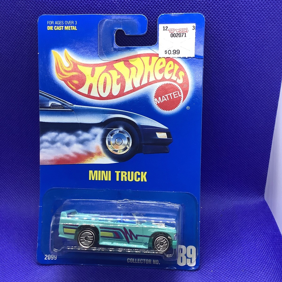 1991 Hot Wheels-Mini Truck- UH Wheels- #2099 -Collector #89-Blue