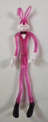 Vintage Bendy Bendable Posable Rubber Pink Rabbit Easter Bunny Figure ...