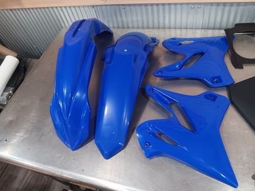 02-20 yamaha yz125 yz250 plastic fender set blue and white - Picture 2 of 5