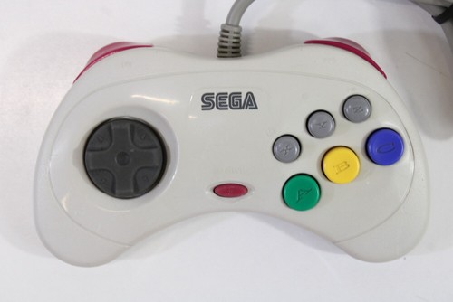 Official Sega Saturn White Controller Slight Discoloration Works HSS-0101 OEM SS - Picture 2 of 11