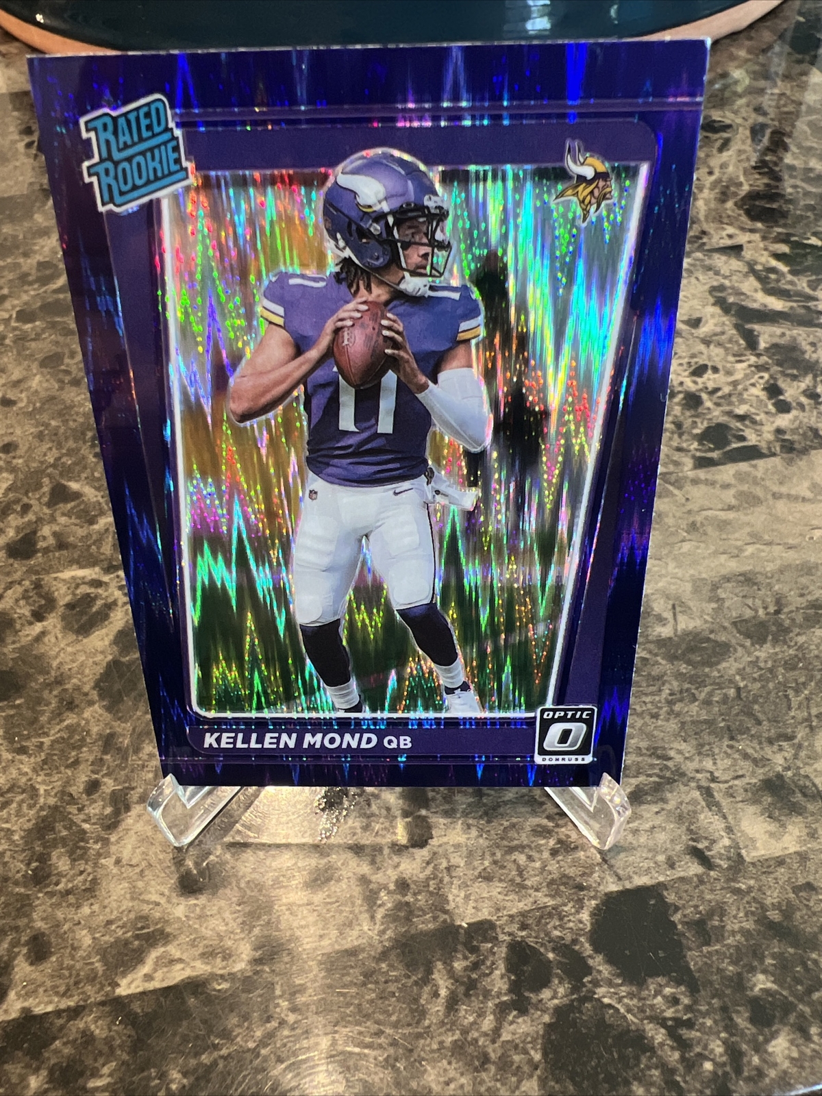 2021 Donruss Optic Kellen Mond Rated Rookie RC Purple Shock #221 Vikings Browns
