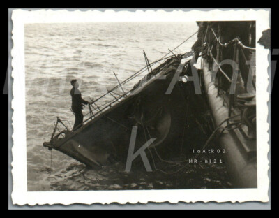 Foto, WK2, Torpedoboot ''Möwe'', die gerammte Spitze von Falke; L162L