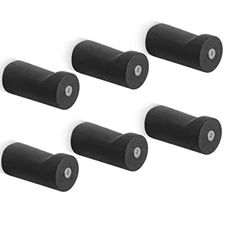 6 Pack Wall Mount Wooden Coat Hooks for Hanging Backpacks Hats Keys Umbrellas