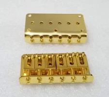 Warmtone Custom Guitars Strat Style Bridge Series #1 6 Saddles Hardtail-Gold