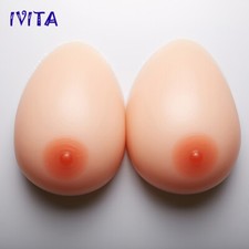 IVITA Teardrop Silicone Breast Form Transgender DD Cup Bra Boobs Enhancers