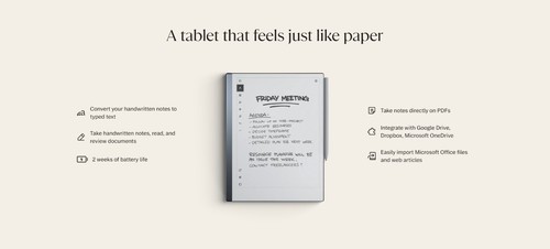 reMarkable 2 8GB Wi-Fi 10.3 Paper Tablet, Marker Plus, Type Folio Black Leather - Picture 7 of 24