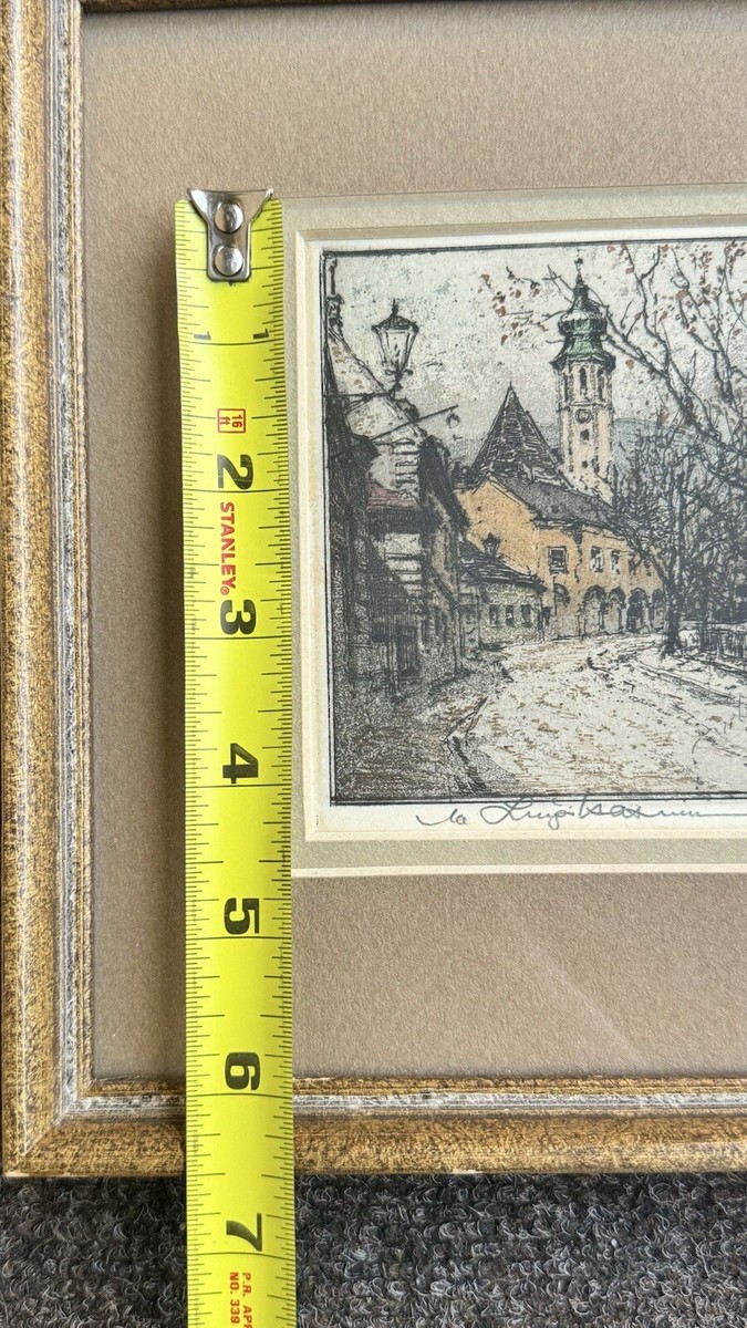 VINTAGE LUIGI KASIMIR PRINT “VIENNA GRINZING”SIGNED PENCIL