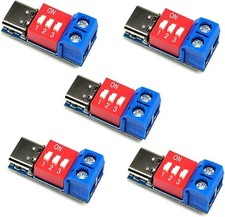 5PCS USB-C PD Trigger Board Module 100W, PD/QC Decoy Fast Charge Power Delivery