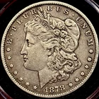 Naturally Toned Morgan Silver Dollar 1878 P 7TF Rev Of 79 SAF 90% Silver US Coin