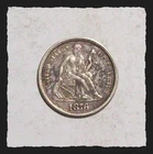 1876-CC  SEATED LIBERTY DIME  SHARP XF++ / AU #6C79